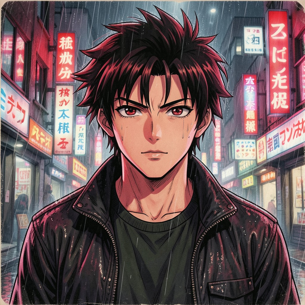 Anime art of akira, detailed scene, red, perfect face, intricately detailed photorealism, trending on artstation, neon lights, rainy day, ray-traced environment, vintage 90's anime artwork.