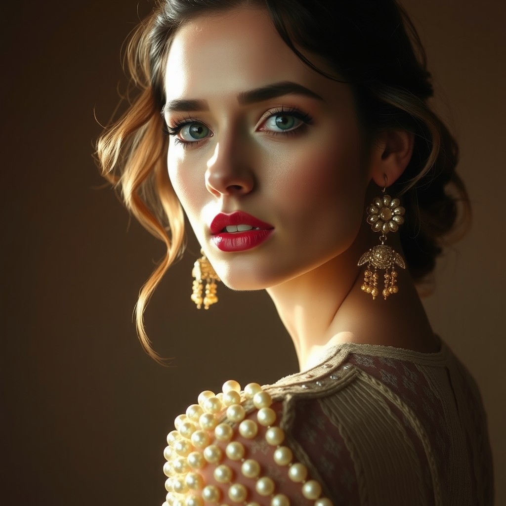 woman, high fashion editorial, cinematic lighting