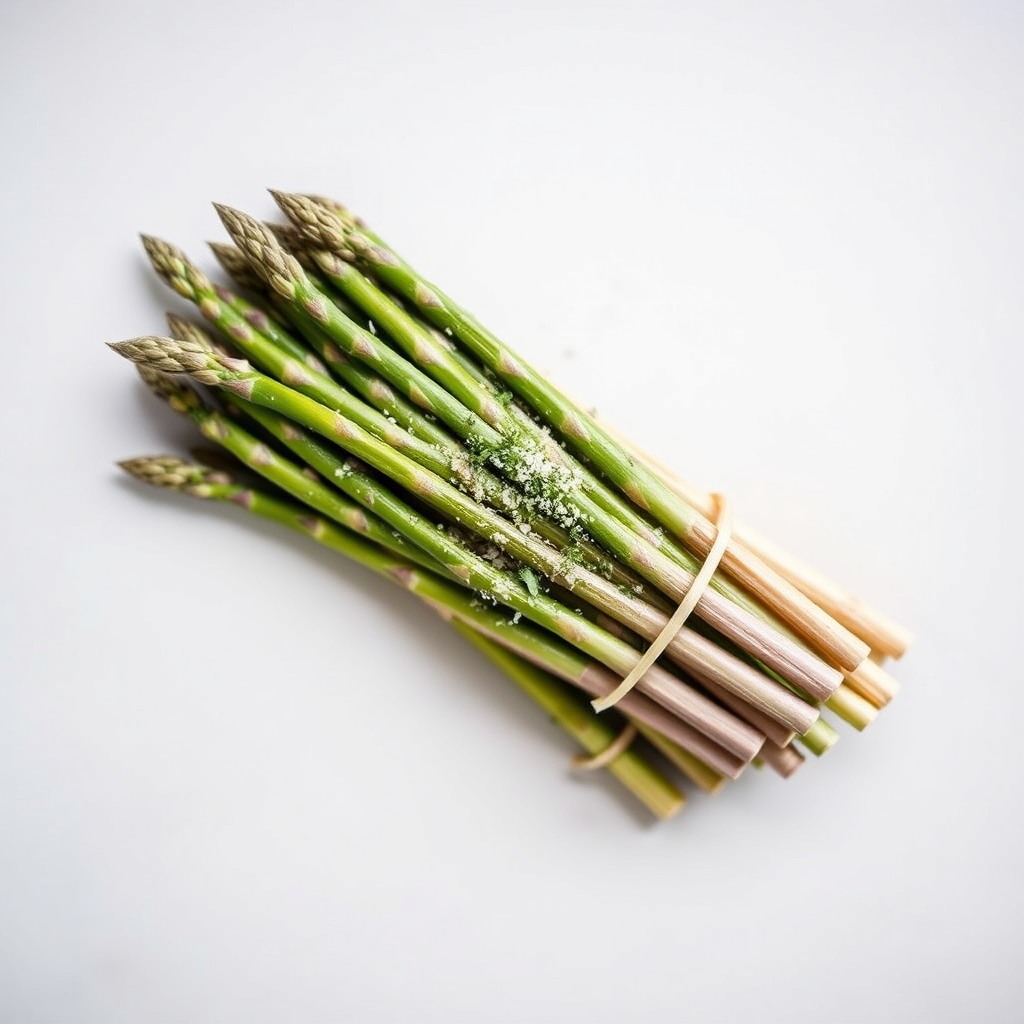asparagus bundle, clean minimal food shot