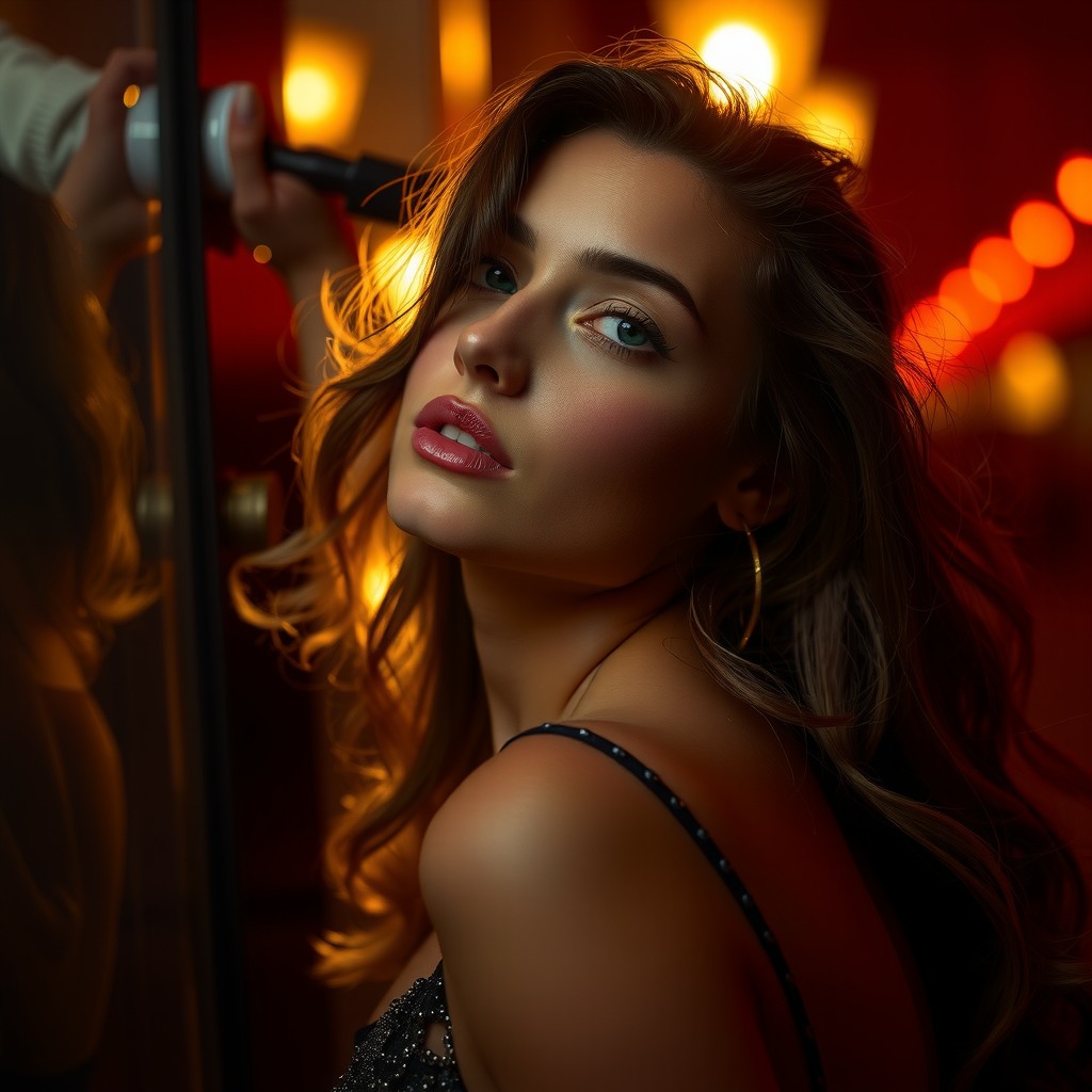 woman, high fashion editorial, cinematic lighting
