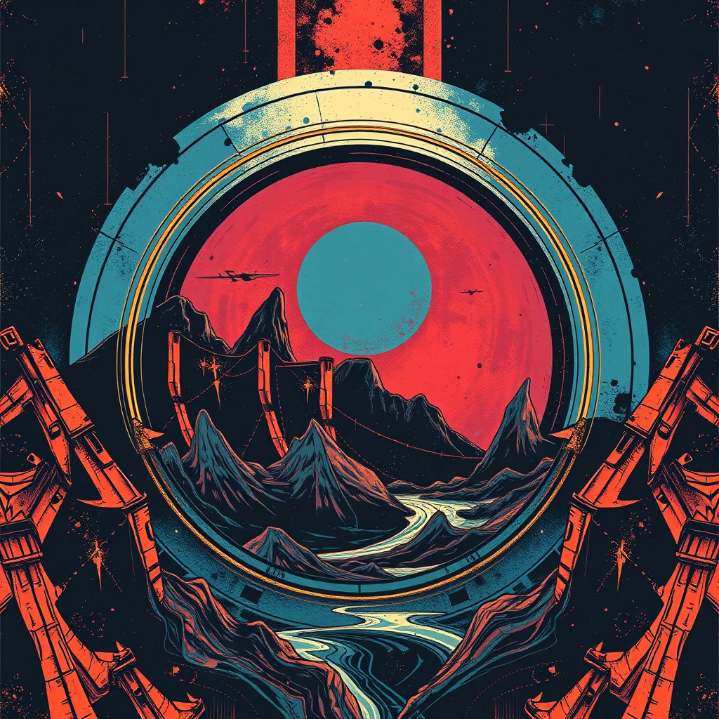album cover art, modern abstract style, bold composition