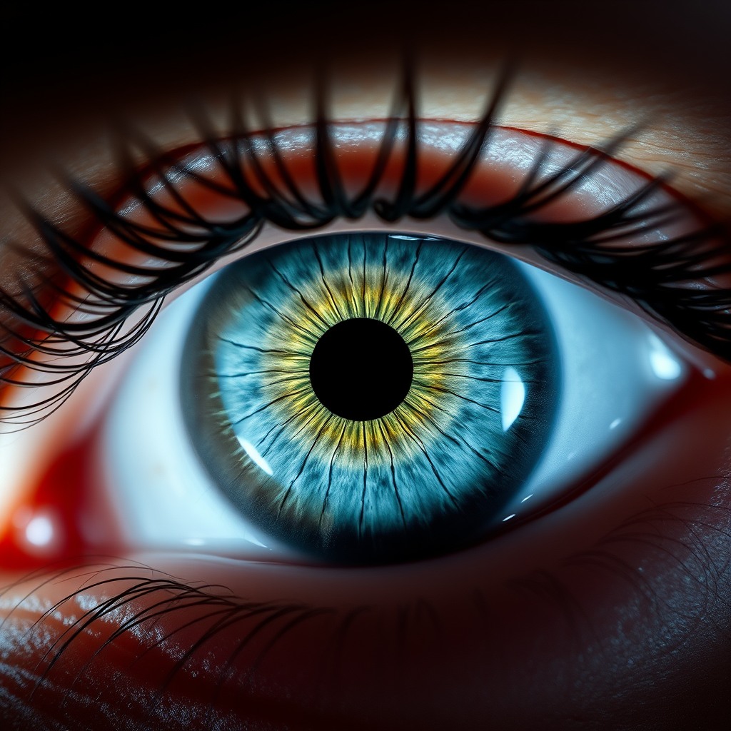 ultra detailed eye macro, realistic iris texture, dramatic lighting