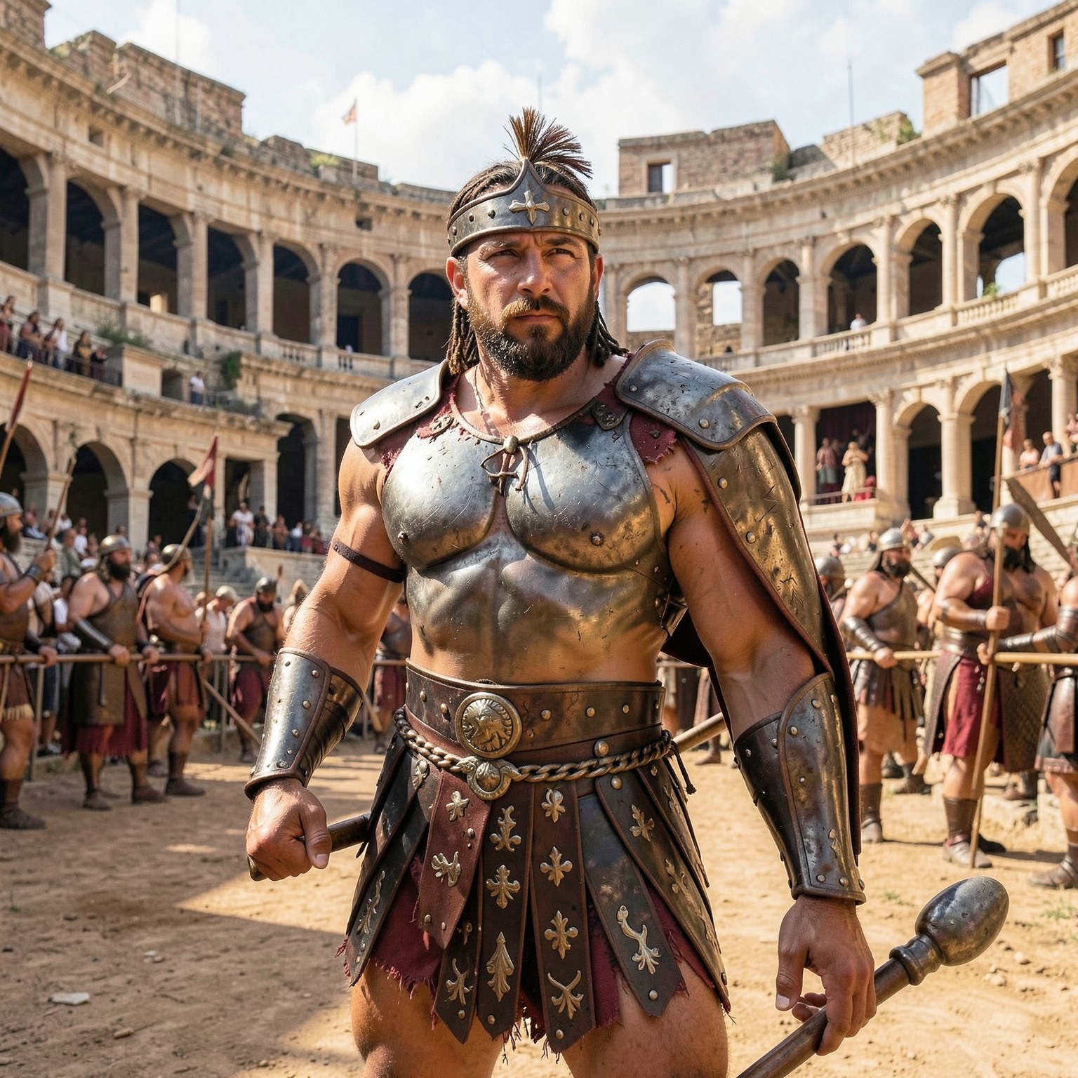 Roman gladiator inside ancient arena