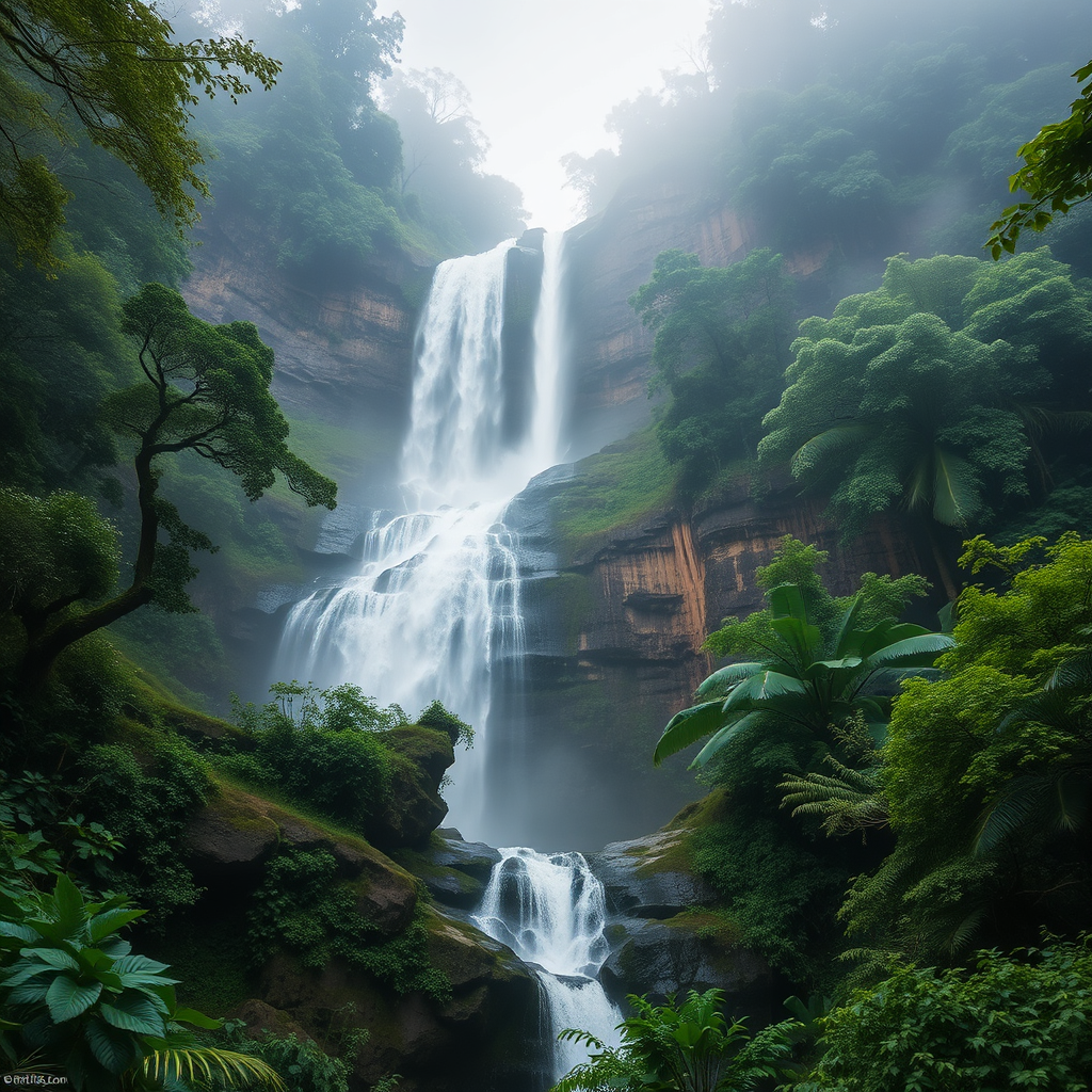 rain forest fantasi waterfall fragon anf fire