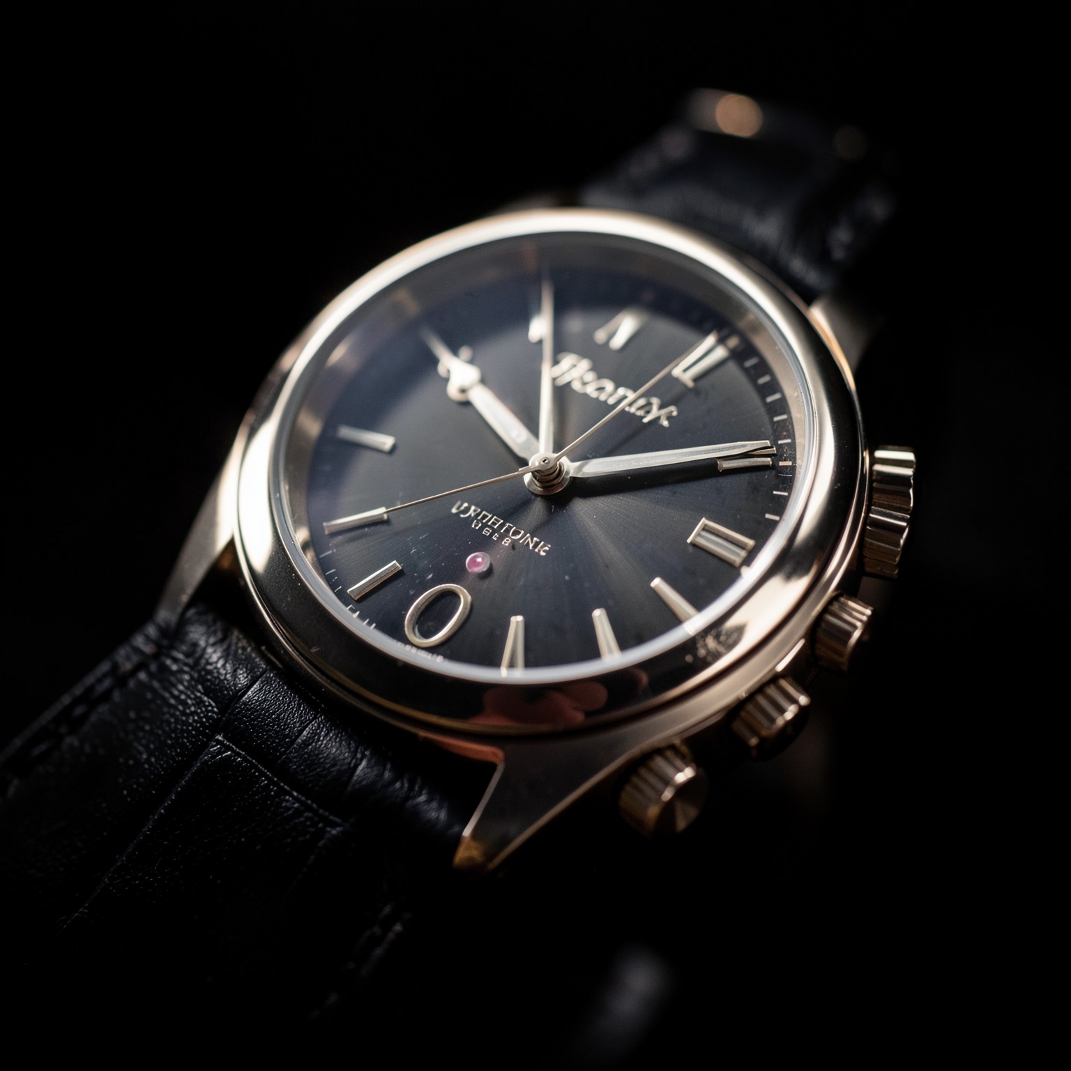 luxury watch macro photography with dramatic lighting