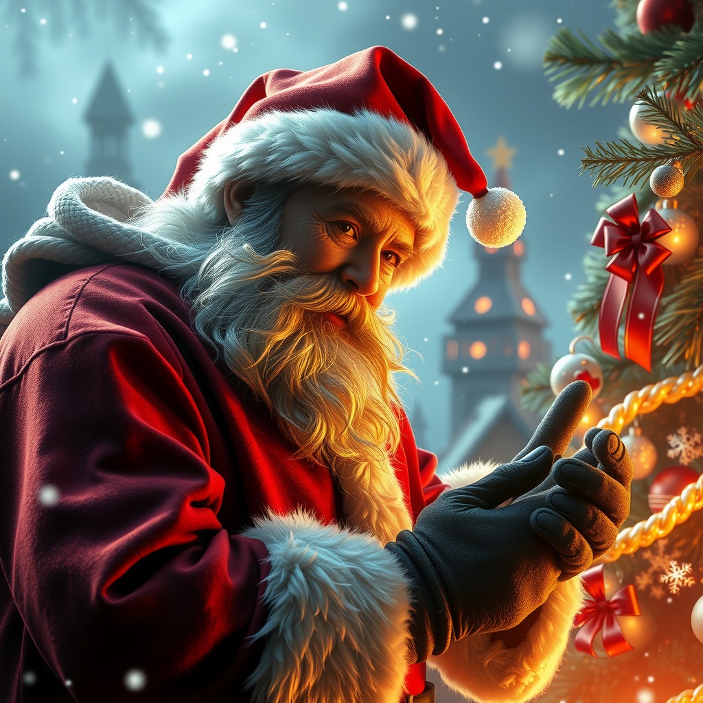santa xmas, ultra-detailed digital art, cinematic lighting