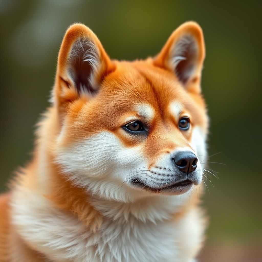 adorable shiba inu, bokeh background, high detail