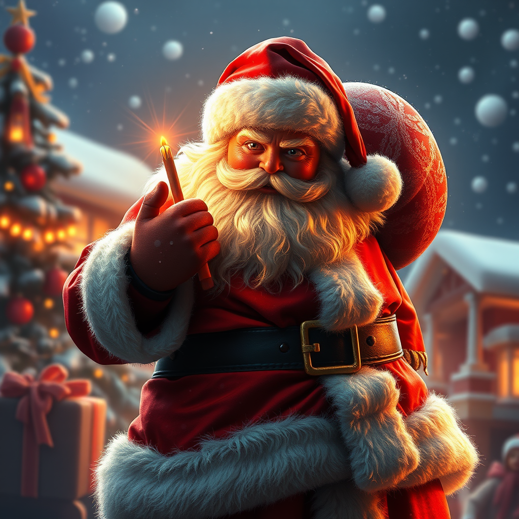 santa xmas, ultra-detailed digital art, cinematic lighting