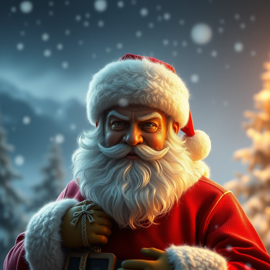 santa xmas, ultra-detailed digital art, cinematic lighting