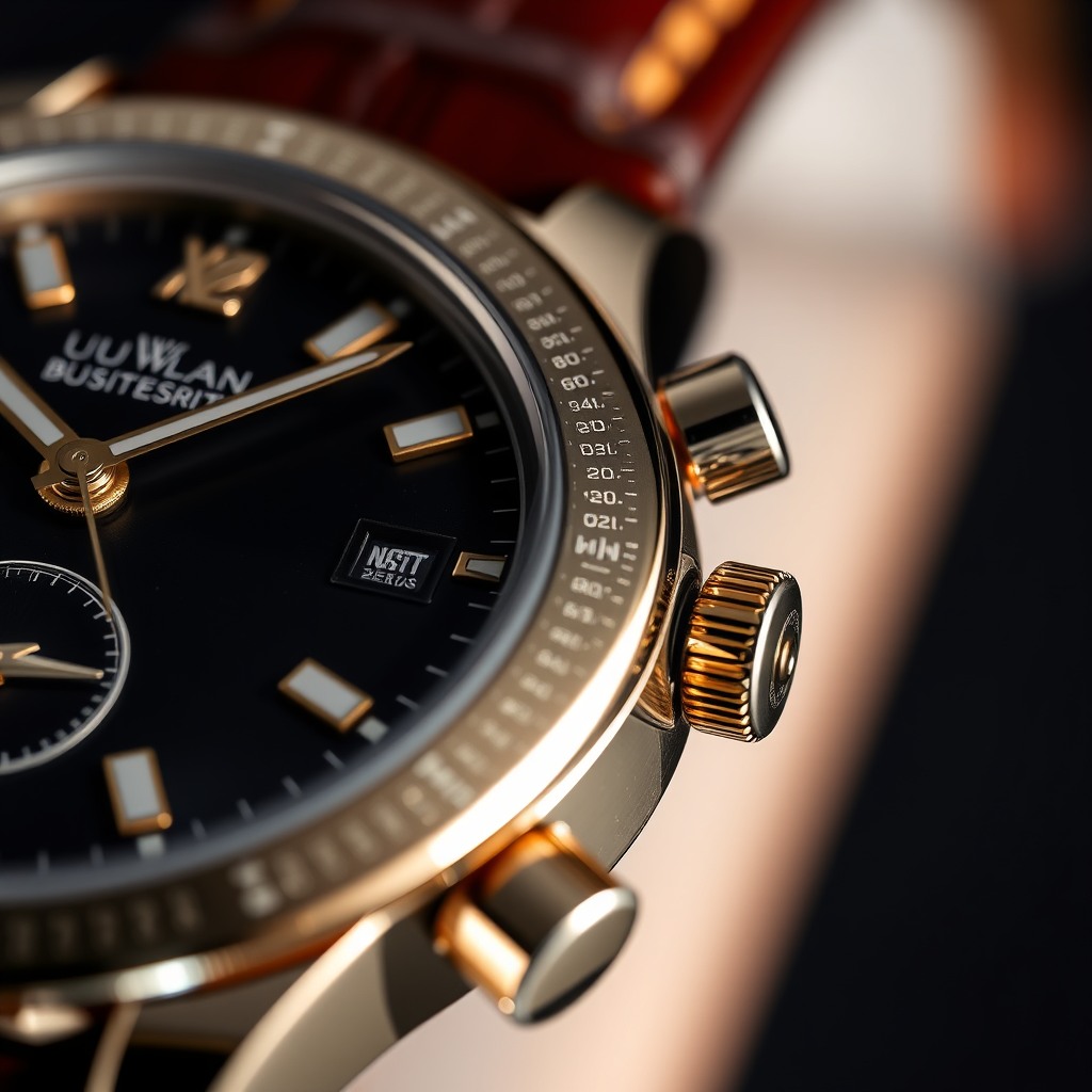 luxury watch close-up, macro photography, studio lighting, ultra sharp