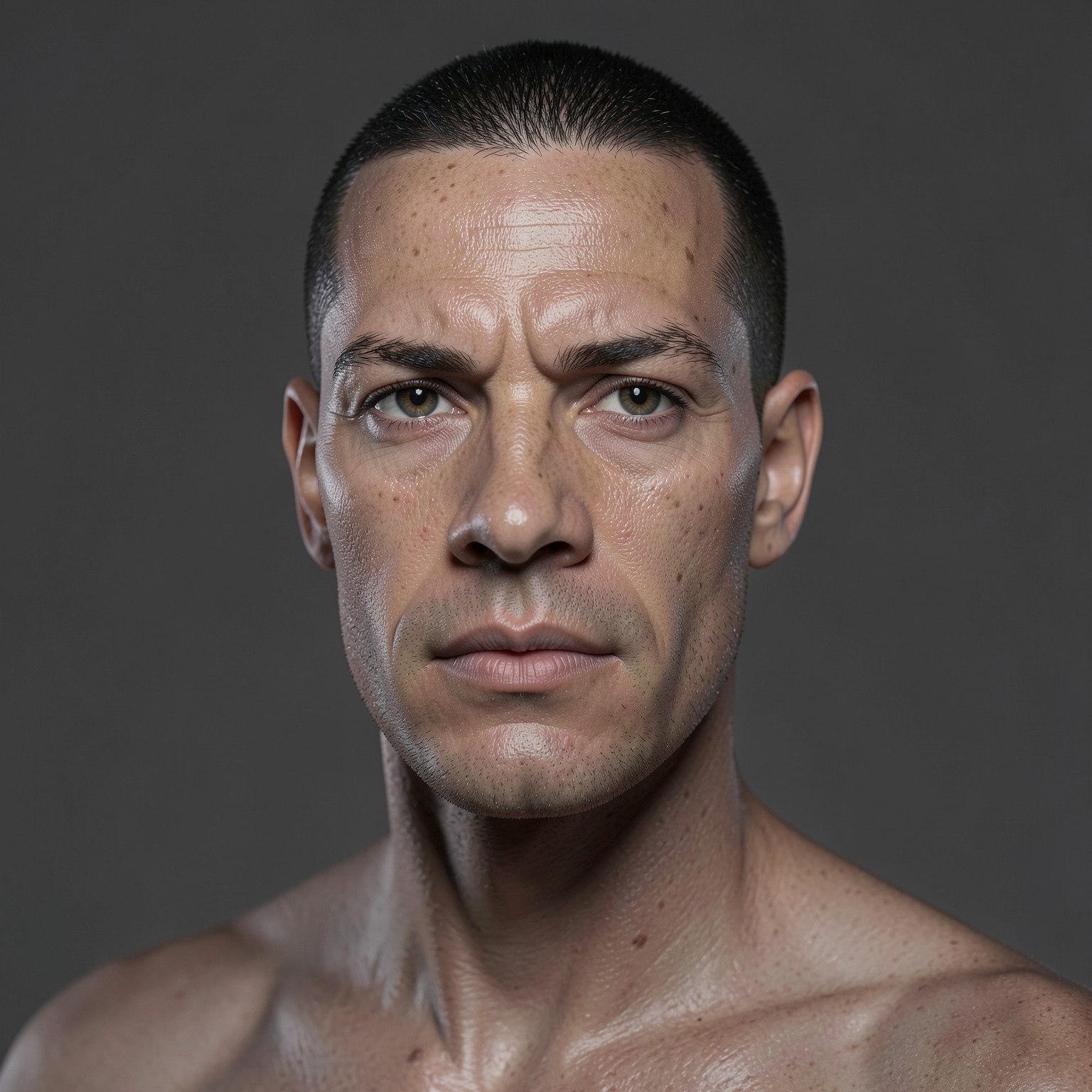 AI humanoid portrait with ultra realistic skin