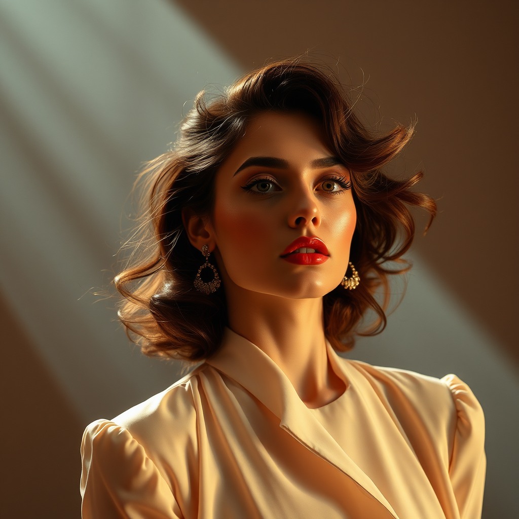 woman, high fashion editorial, cinematic lighting