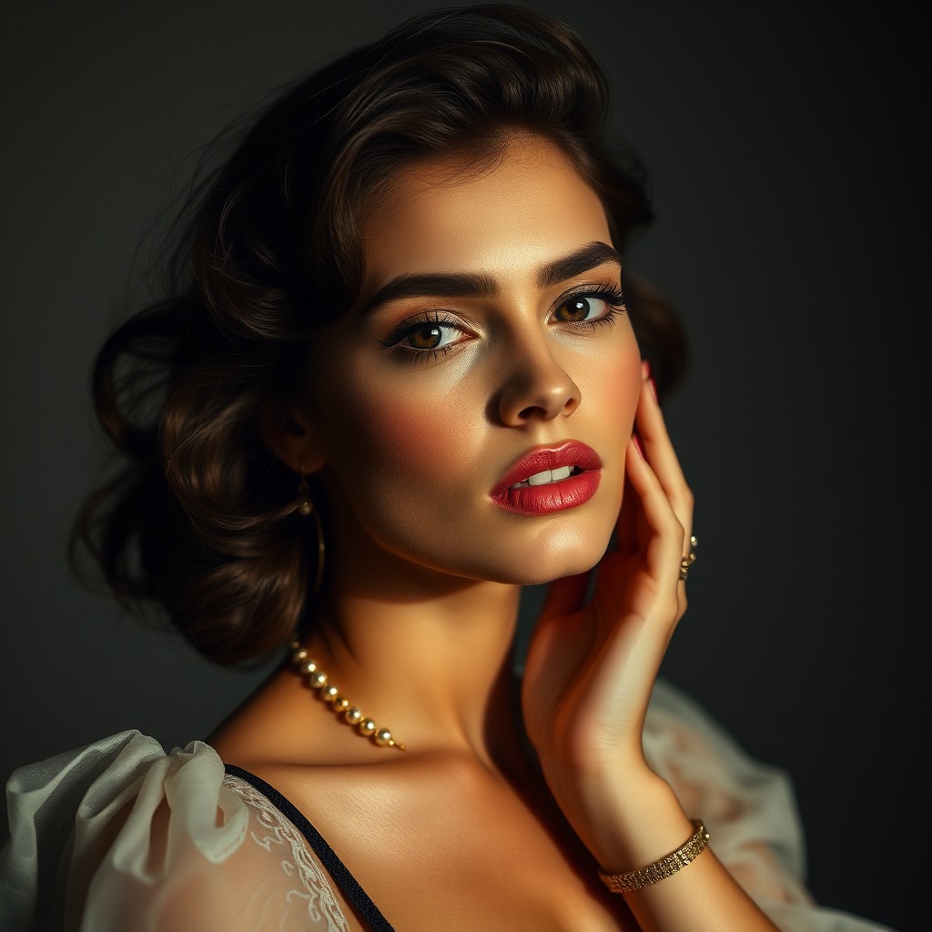 woman, high fashion editorial, cinematic lighting