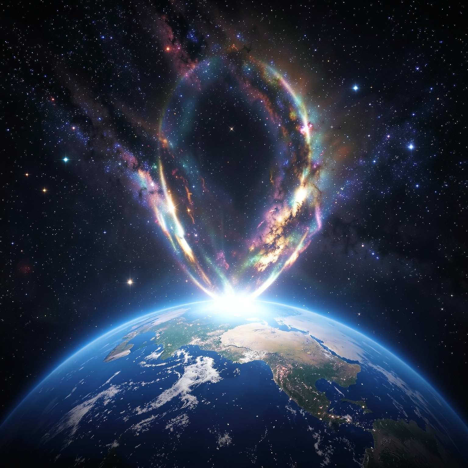 Massive cosmic portal opening above Earth