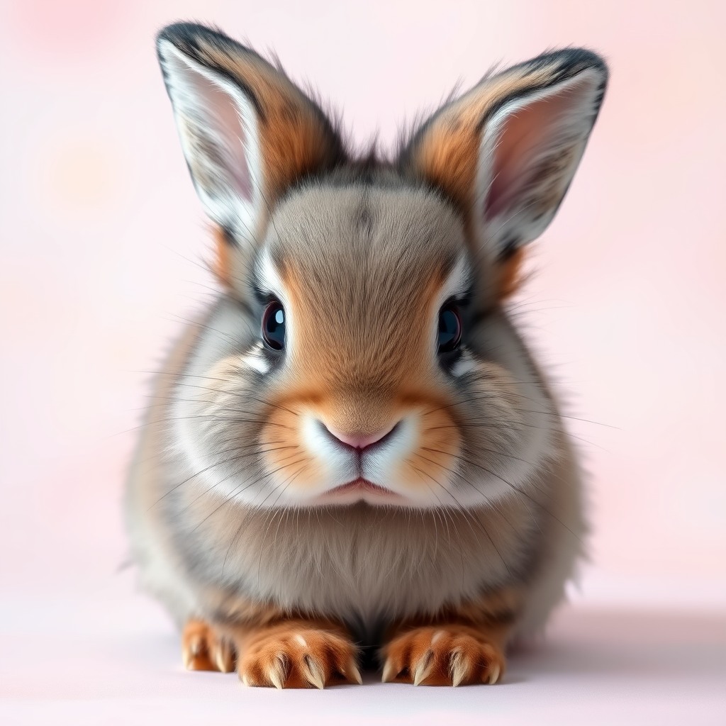 cute bunny, soft pastel background, ultra detailed fur