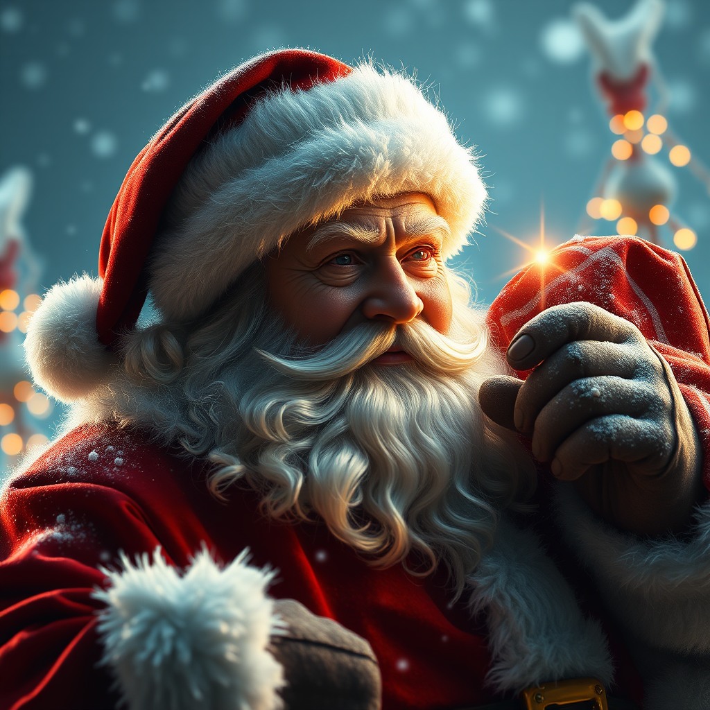 santa xmas, ultra-detailed digital art, cinematic lighting