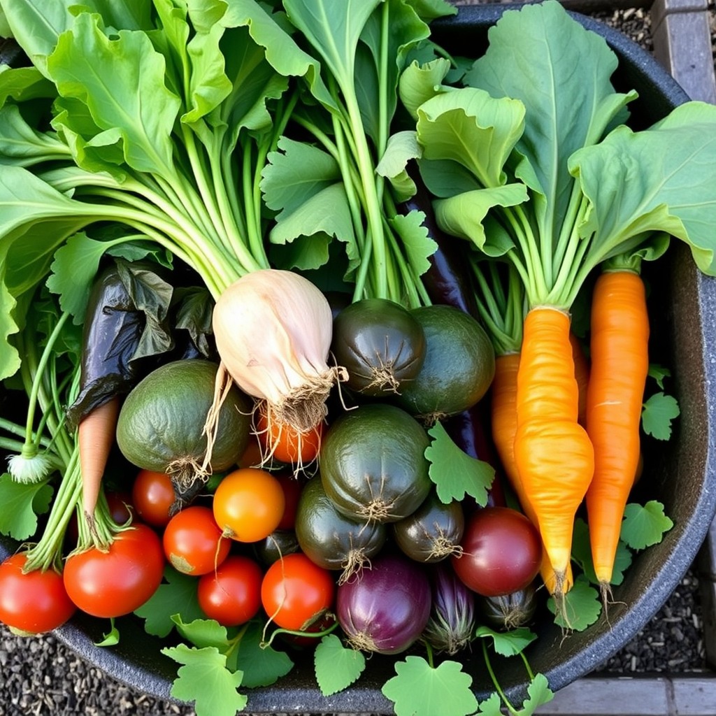 spring vegetables harvest, fresh green tones