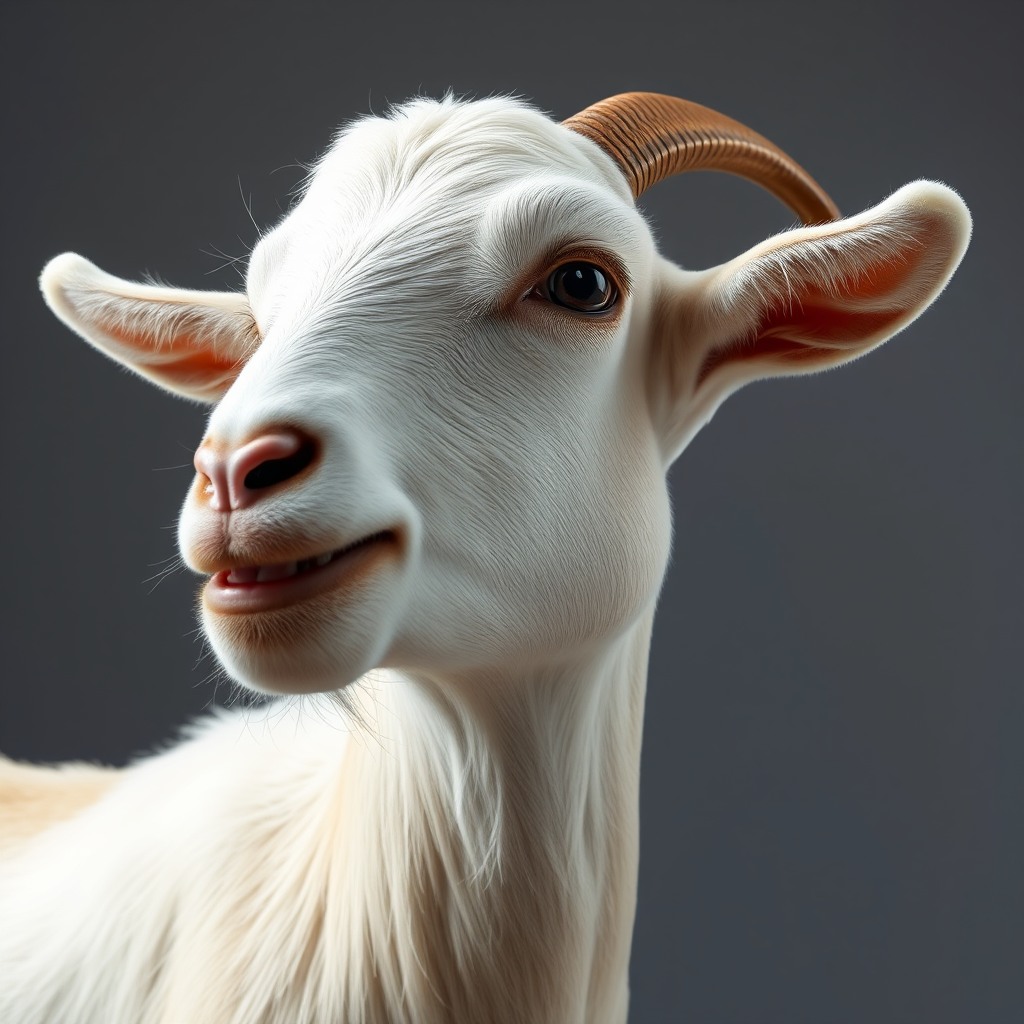 playful goat, studio lighting, high detail