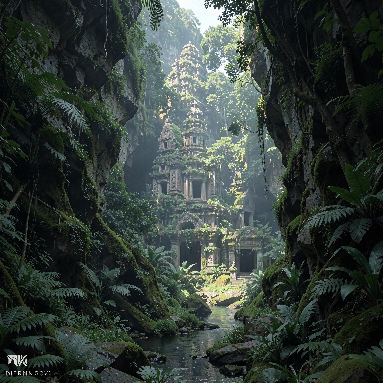 ancient temple hidden inside jungle canyon