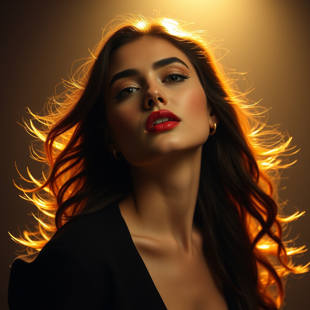 woman, high fashion editorial, cinematic lighting