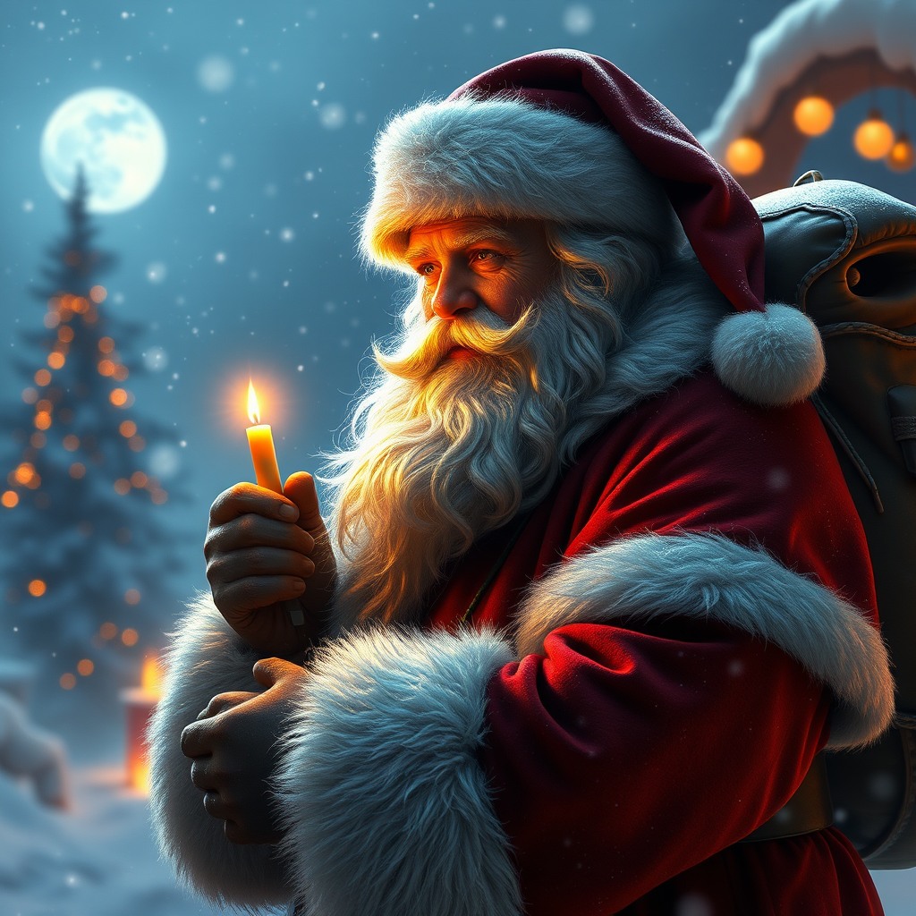 santa xmas, ultra-detailed digital art, cinematic lighting, epic
