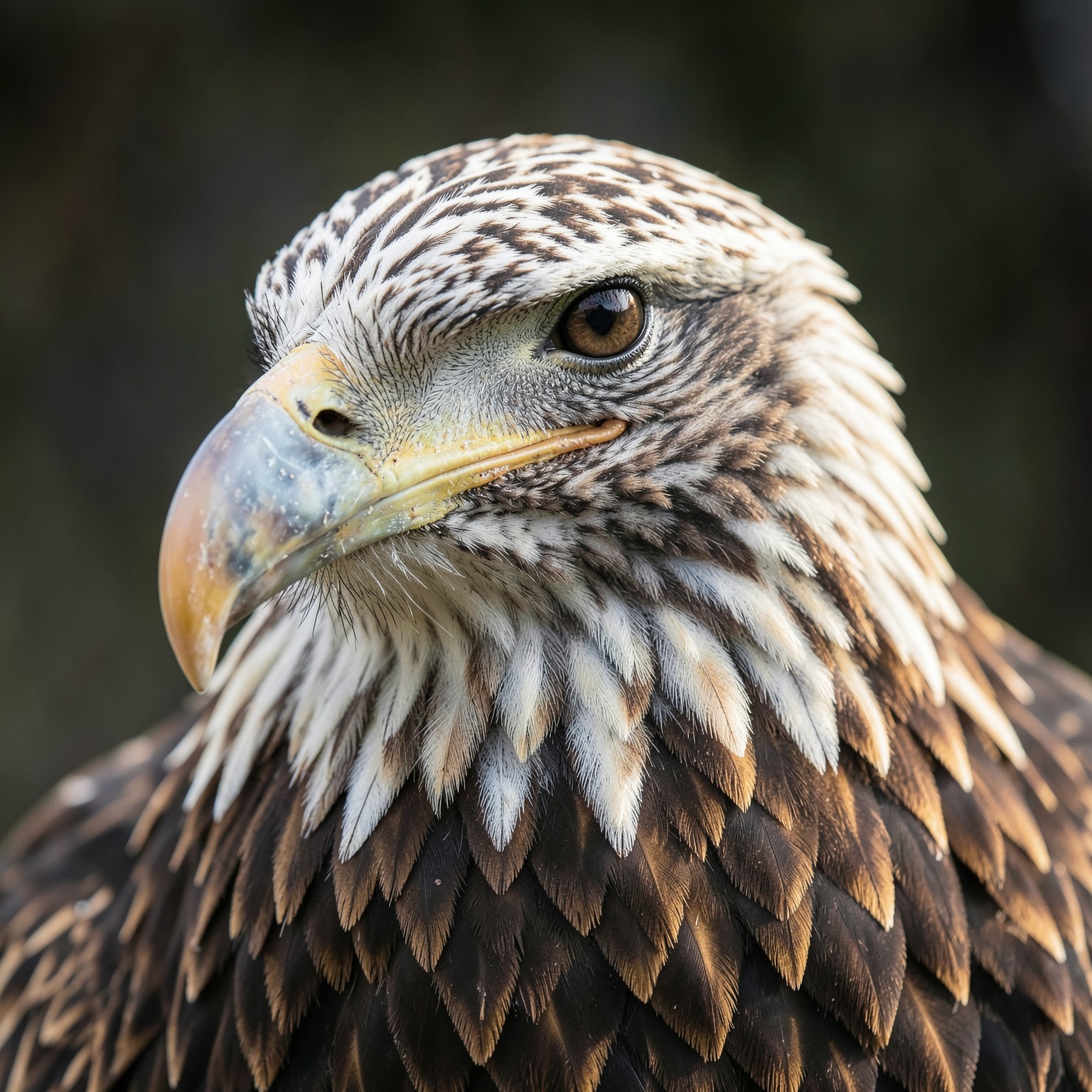 Hyper realistic eagle close-up portrait