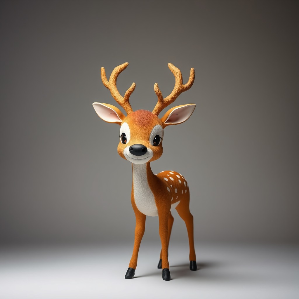 playful deer, studio lighting, whimsical cute style