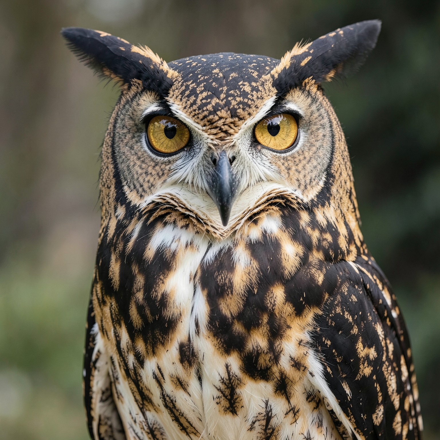 realistic owl portrait with golden eyes