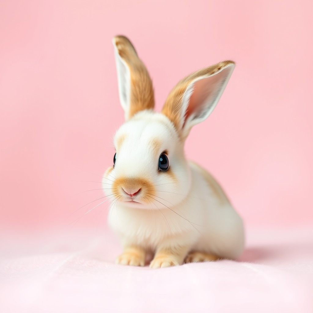 cute bunny, soft pastel background, kawaii aesthetic