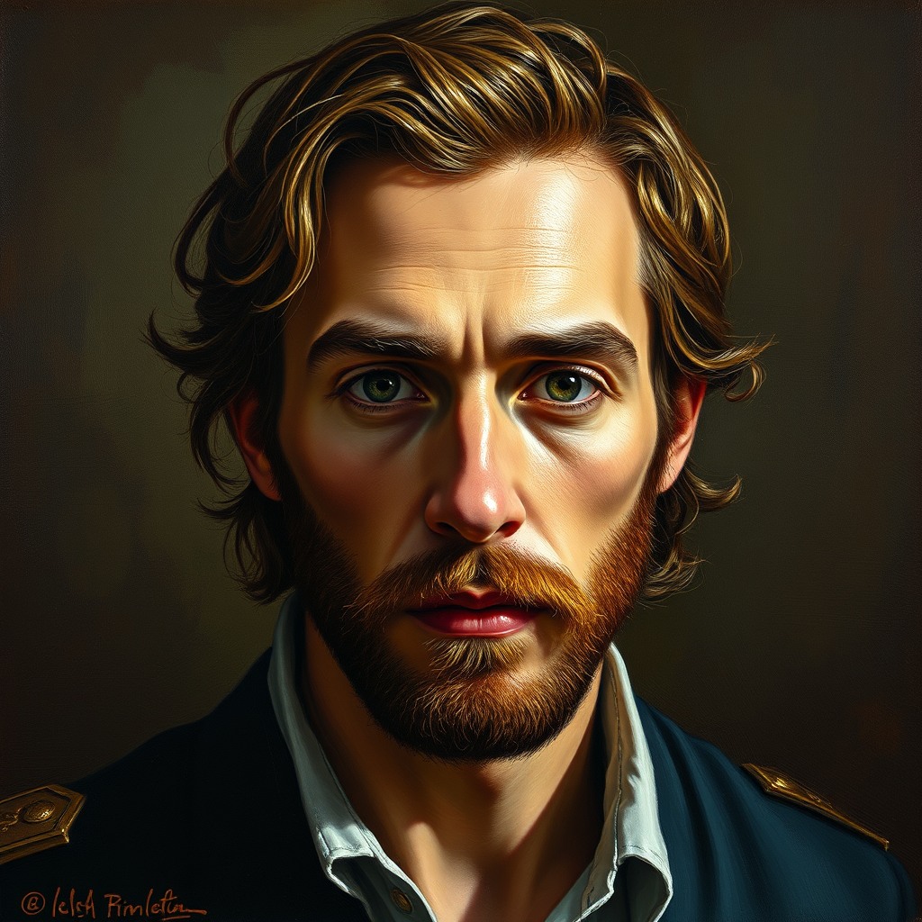 oil painting style portrait, renaissance lighting, rich textures