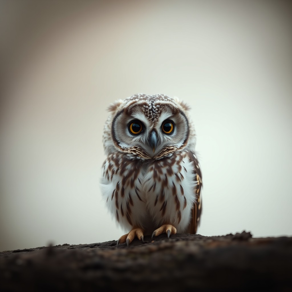 baby owl, cinematic depth of field, shallow depth of field