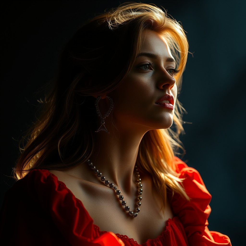 woman, high fashion editorial, cinematic lighting