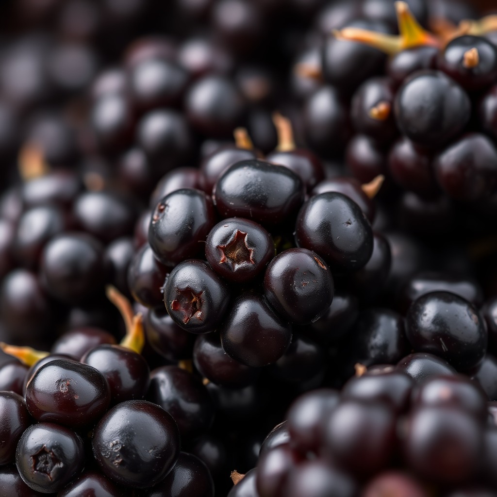 blackberries macro photography, ultra detailed, soft background