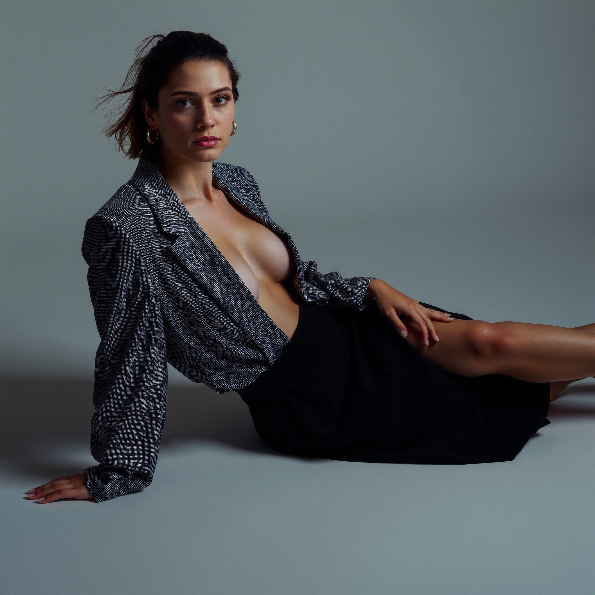 woman, high fashion editorial, cinematic lighting