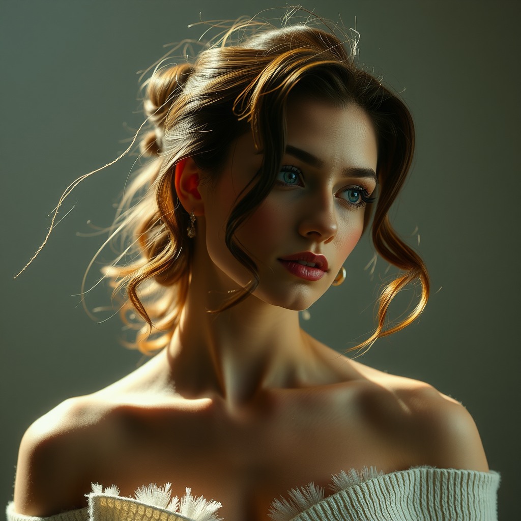 woman, high fashion editorial, cinematic lighting