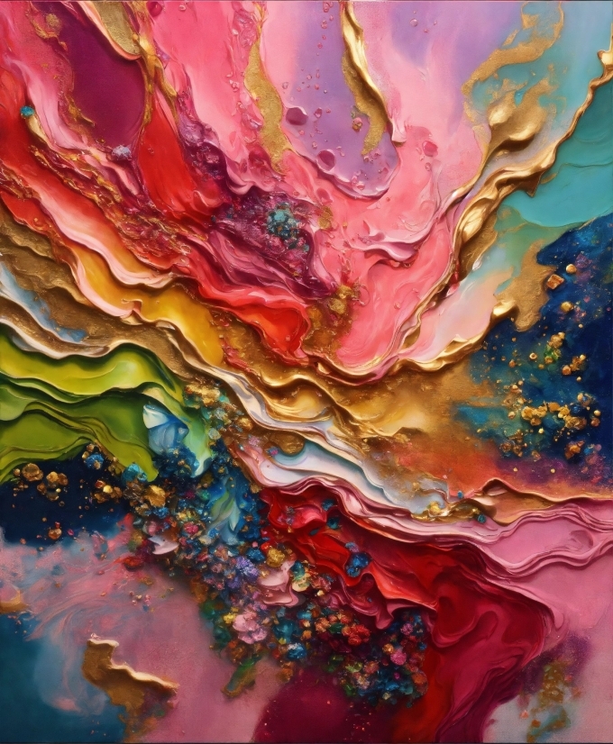 4k Video Free Download Nature, Art Paint, Paint, Nature, Purple, Orange