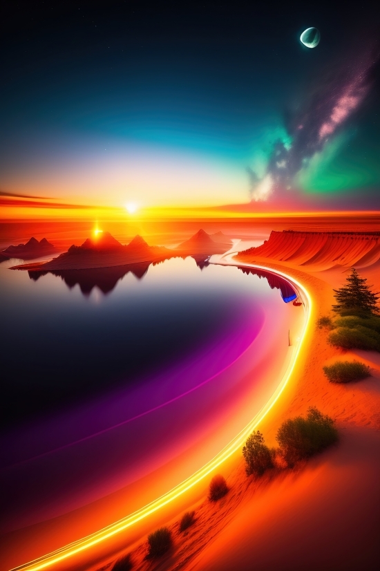 Ai Art Sold, Ai Art Site Free, Light, Asphalt, Design, Sun