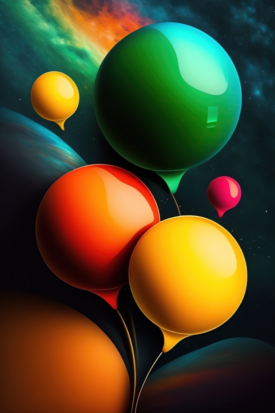 Ai Creating Image, Oxygen, Celebration, Colorful, Balloons, Birthday