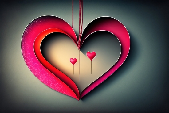 Ai Design Poster, Heart, Symbol, Love, Valentine, Romance