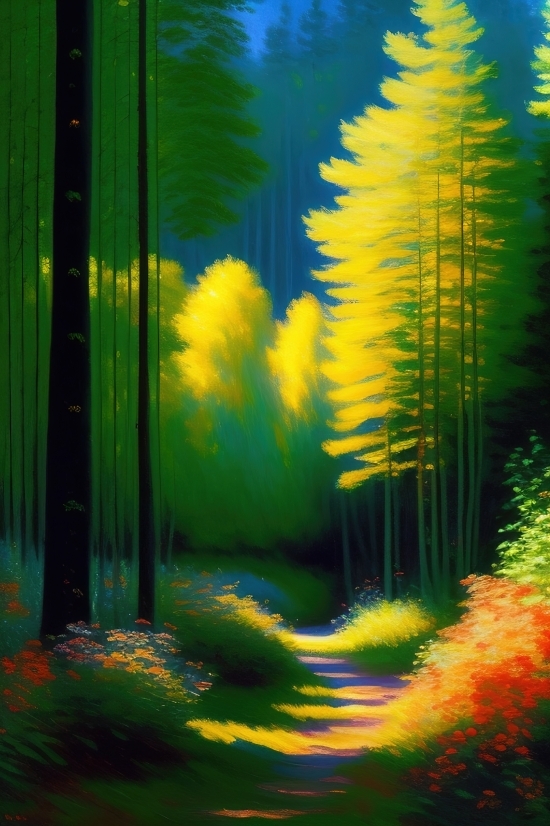 Ai Expand Image Background, Aquatic, Light, Forest, Backdrop, Lighting