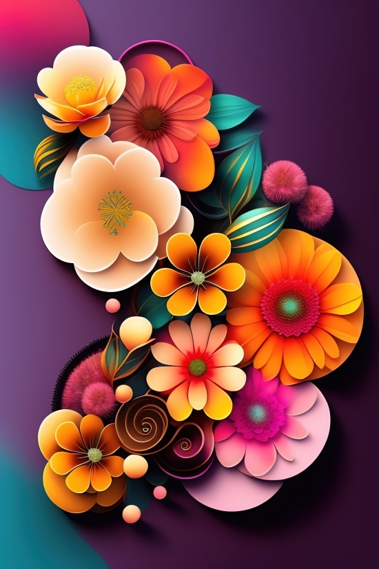 Ai For Graphics, Island, Flower, Floral, Decoration, Yellow