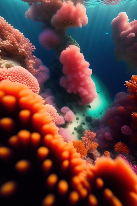 Ai From Photo, Polyp, Coelenterate, Invertebrate, Underwater, Coral