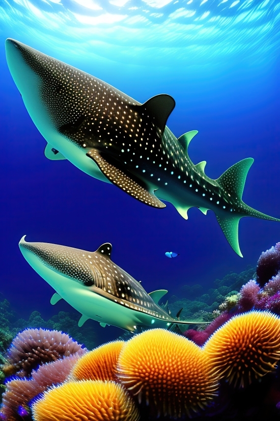 Ai Generated Art From Text, Reef, Sea, Coral Reef, Fish, Underwater