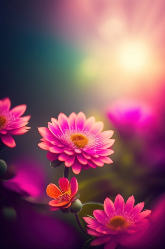 Ai Generated Graphics, Pink, Pollen, Flower, Flowers, Floral