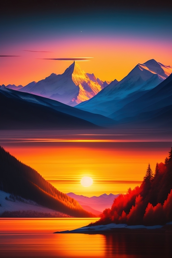 Ai Image Generator From Text Dall E, Landscape, Mountain, Sky, Glacier, Range