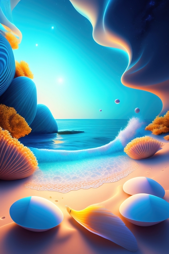Ai Making Pictures, Sea, Wave, Design, Art, Body Of Water