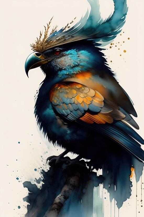 Ai Painting Pictures, Bird, Fly, Macaw, Parrot, Colorful