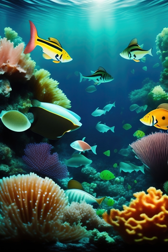 Ai Photo Restoration Online Free, Reef, Underwater, Coral, Sea, Anemone Fish