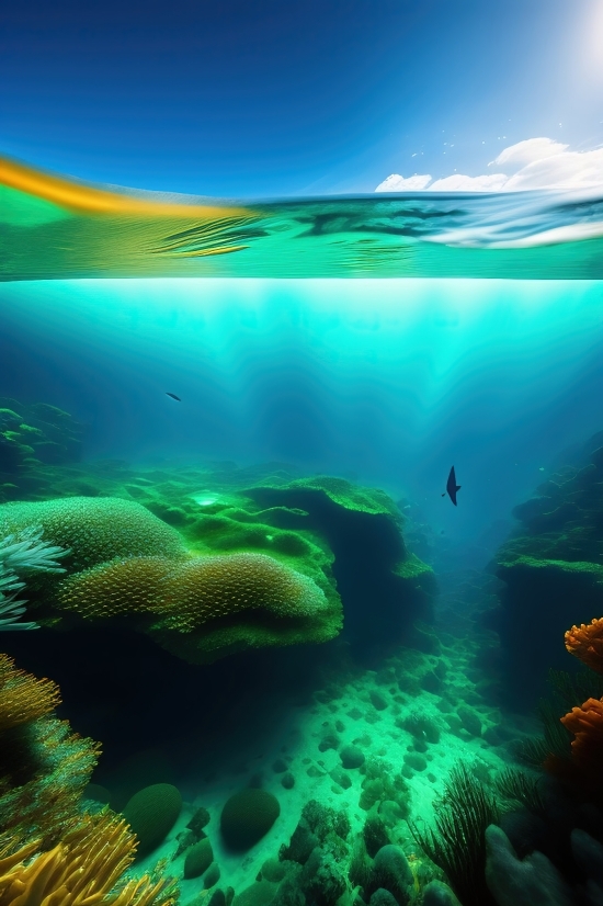 Ai That Generates Images, Sea, Reef, Marine, Underwater, Ocean