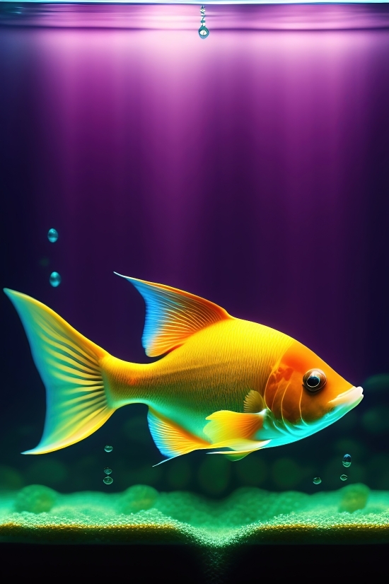 Ai That Makes Pictures, Goldfish, Aquarium, Seawater, Fish, Water